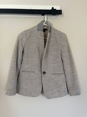 Ann Taylor Textured Single-Button Blazer